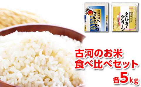 【新米】令和6年産 古河のお米食べ比べセット（コシヒカリ・ミルキークイーン）計10kg | 米 こめ コメ 10キロ 精米 食べ比べ 食べくらべ こしひかり コシヒカリ ミルキークイーン みるきーくいーん 古河市産 茨城県産 贈答 贈り物 プレゼント 茨城県 古河市 直送 農家直送 産地直送 送料無料 _DP04