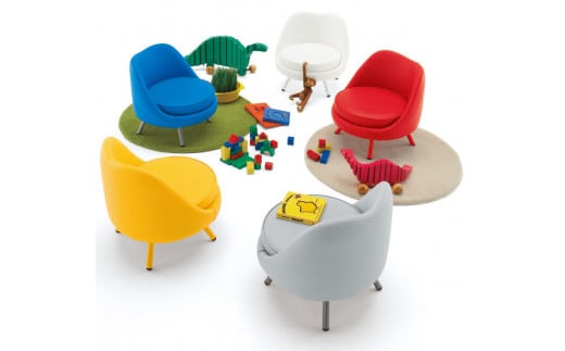 
G128　ＱＵＯＮチェア ラッテ カラー５色（子供用椅子／ローチェア／リビング）
