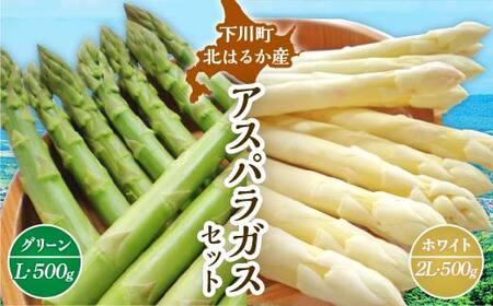 【先行予約】令和8年産 グリーン・ホワイトアスパラセット 1kg（グリーンアスパラ Lサイズ・ホワイトアスパラ 2Lサイズ） アスパラ F4G-0287