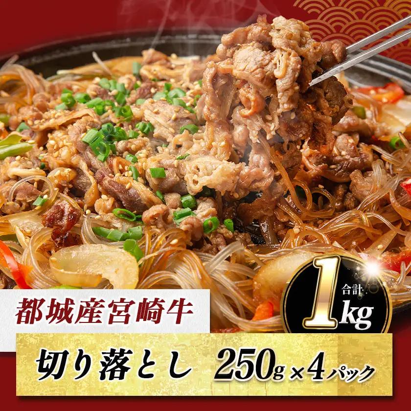 宮崎牛切り落とし(A5) 〔AC-A0-001〕_ (都城市) 牛肉 都城産宮崎牛(A5) 切り落とし 1kg(250g×4パック) 『内閣総理大臣賞』を受賞した生産者のお肉です！ ブランド牛 国産黒