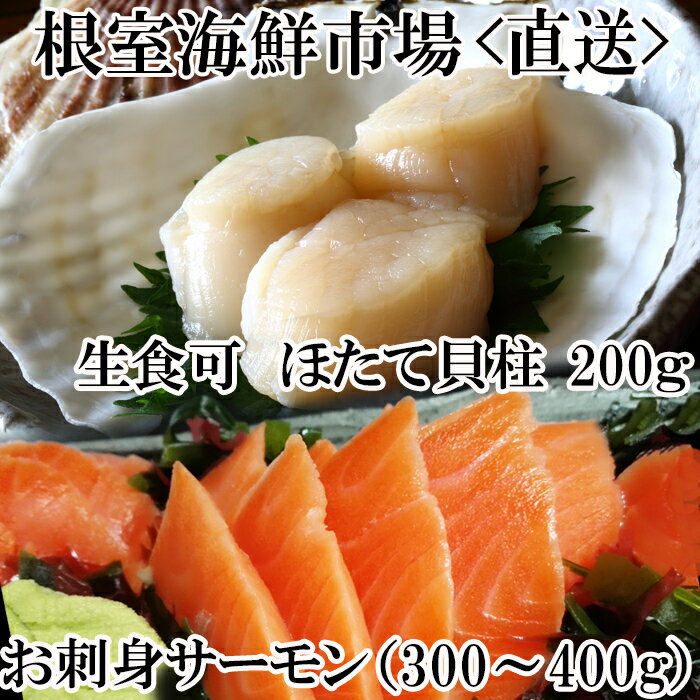 【ふるさと納税】 根室海鮮市場 ＜直送＞ 刺身用ほたて貝柱 200g ・刺身用トラウトサーモン ( 背 ) 300 ~ 400g × 1 本 ホタテ ほたて 帆立 帆立貝柱 ホタテ貝柱 貝柱 鮭 さけ サケ しゃけ シャケ 魚 さかな サカナ お取り寄せ グルメ 北海道 根室市 ふるさと納税 A-28208