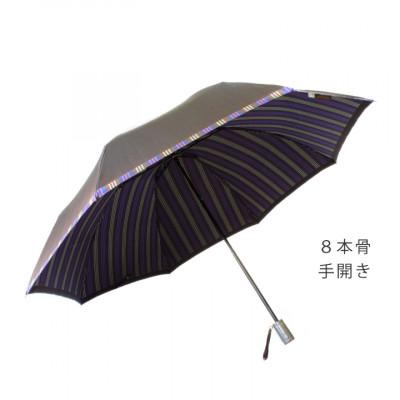 ふるさと納税 西桂町 創業150年以上の傘専門店が作る【紳士折りたたみ傘】茶系・さりげないお洒落さが際立つ上品な晴雨兼用傘 |  | 02