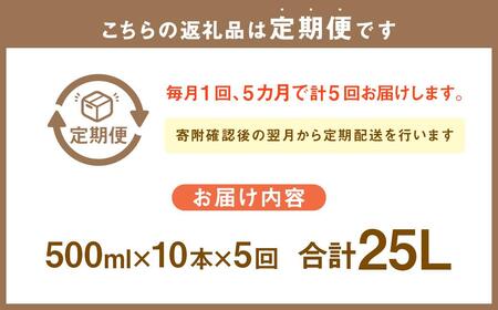 【5回定期便】小樽の造り酒屋 本みりん(500ml×10本)