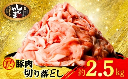 豚肉 切り落とし 約2.5kg 【訳あり】 小分け 真空パック 国産 豚 冷凍 切落し 豚肉切り落とし 豚こま肉 こま肉 こま切れ 国産豚 千葉県 旭市 有限会社下山農場 usn001