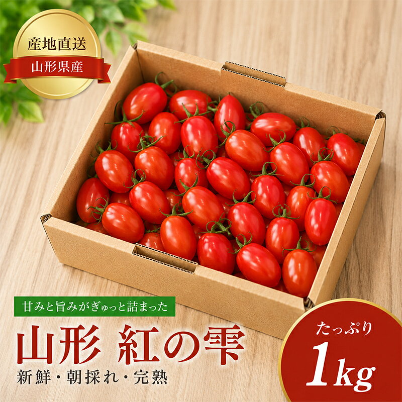 【ふるさと納税】ミニトマト「山形 紅の雫」1kg FY26-267