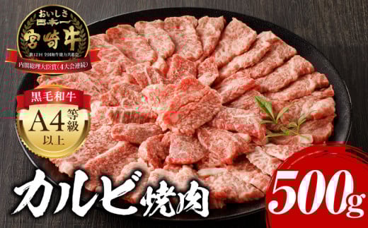 【2025年12月発送】宮崎牛 カルビ焼肉 500g_M243-004-dec