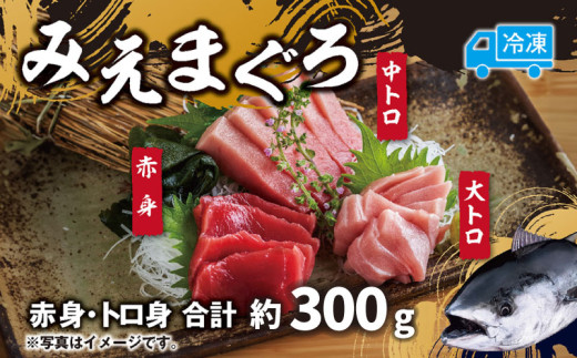 マグロ 詰め合わせ 300g 本まぐろ 本鮪 刺身 刺し身 マグロ丼 海鮮丼 大トロ 中トロ トロ 赤身 国産 養殖 みえまぐろ 三重 南伊勢町 伊勢 志摩