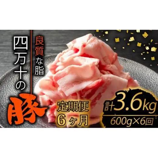 【 豚肉切り落とし 】 豚肉定期便 6回 (600gx6)
