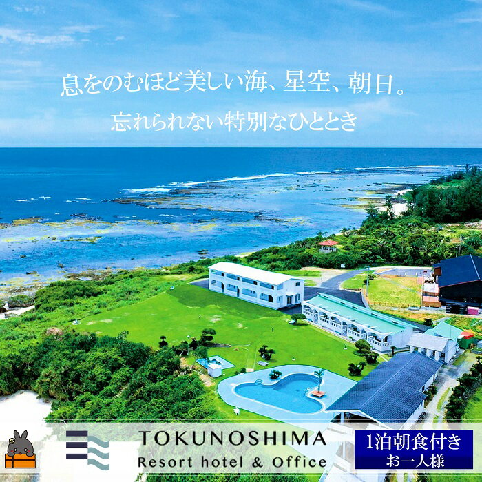 【ふるさと納税】徳之島リゾートホテル＆オフィス宿泊券（お一人様 朝食付） ( ホテル リゾート オーシャンビュー プール 星空 観光 宿泊 鹿児島 奄美 徳之島 世界自然遺産 海 朝食付 )