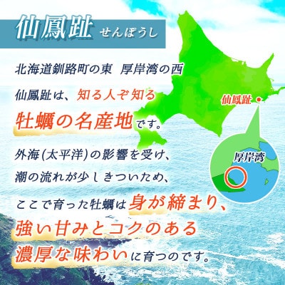 北海道 仙鳳趾名産 牡蠣(むき身) 500g×2個K3-5【配送不可地域：離島・沖縄県・信越、北陸・東海・近畿・中国・四国・九州】