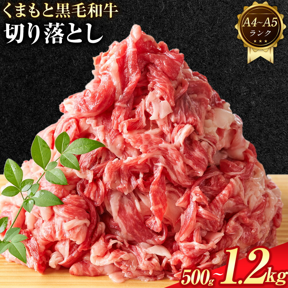 【ふるさと納税】 【A4～A5】くまもと 黒毛和牛 切り落とし 500g 1kg 1.2kg 《30日以内に出荷予定(土日祝除く)》熊本県 大津町 黒毛和牛 肉 お肉 和牛 牛 牛肉 A5 A4 小分け