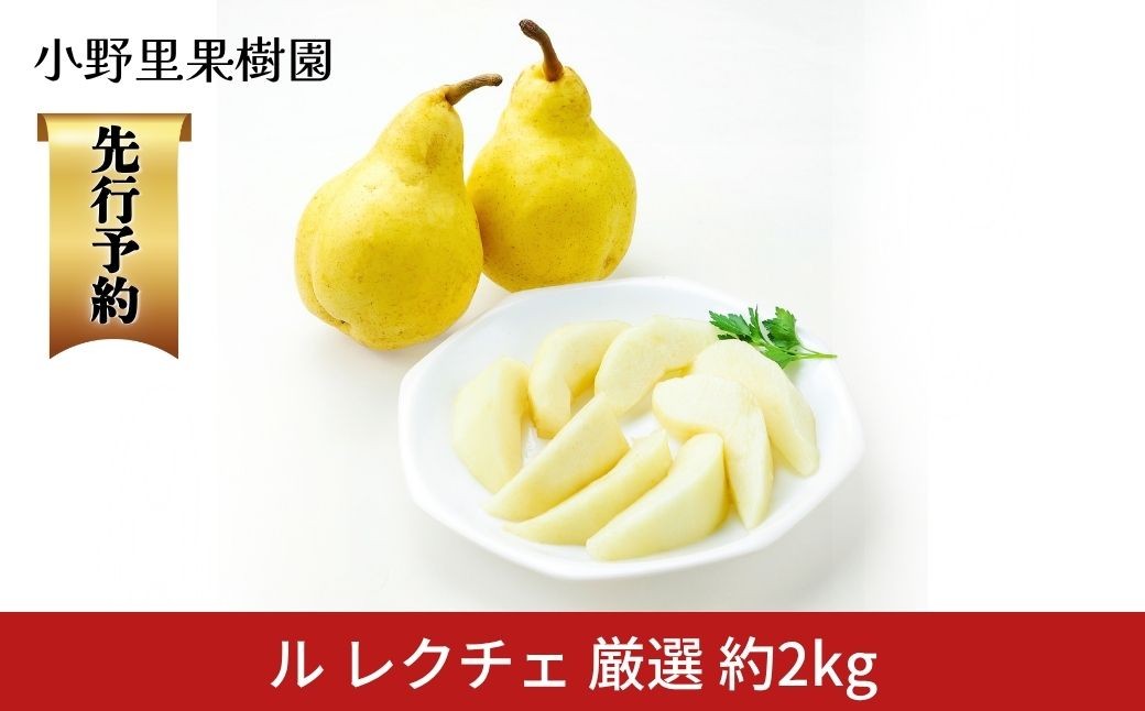 
                  先行予約 ル レクチェ 厳選 約2kg(4～6個) ル・レクチェ  新潟県産 洋梨 [小野里果樹園] 【011S156】
                