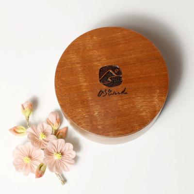 ふるさと納税 与謝野町 asowood　flower  桜の木のアクセサリーケースと桜のつまみ細工ブローチ