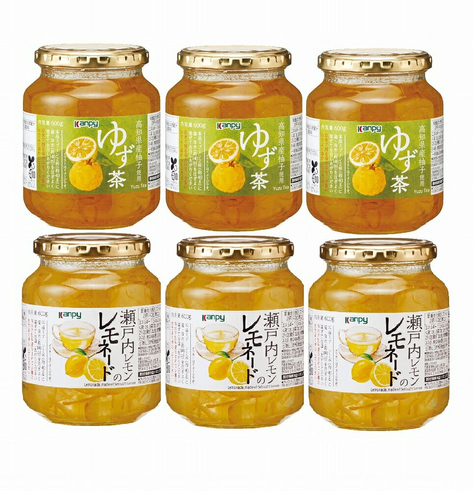 【ふるさと納税】ゆず茶・瀬戸内レモンのレモネードセット　6本(2種×3) | 兵庫県 丹波篠山市 朝食に カンピー