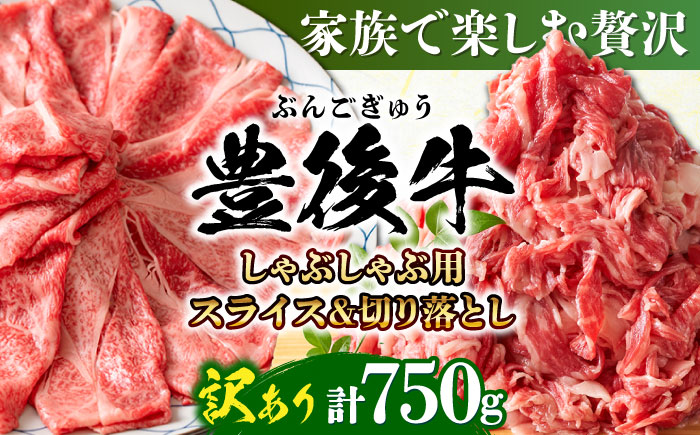 【訳あり】おおいた豊後牛 しゃぶしゃぶすき焼き セット（スライス・切り落とし） 750g しゃぶしゃぶ 日田市 / 株式会社MEAT PLUS　肉 牛肉 和牛 [AREI014]
