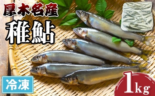 No.1117 厚木名産　冷凍稚鮎　1kg ／ アユ あゆ 川魚 稚魚 名物 相模の鮎 かながわブランド 特産 天ぷら 唐揚げ 大容量 神奈川県