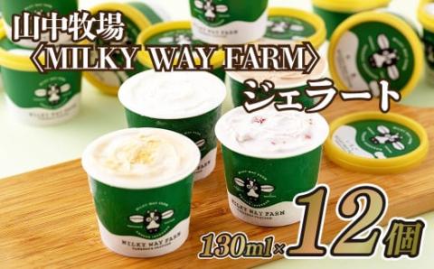 [F145p］山中牧場〈MILKY WAY FARM〉ジェラート(12個)