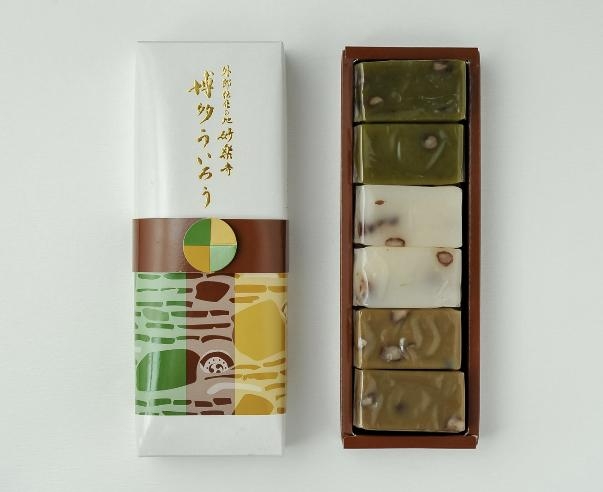 
博多ういろう　定番６個入り (抹茶、白餡、ほうじ茶)
