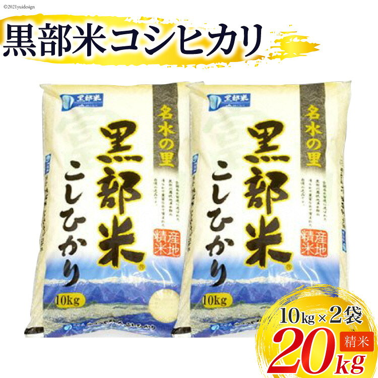 【ふるさと納税】【令和8年産】黒部米 コシヒカリ 10kg×2袋 計20kg 精米　お届け：2026年9月下旬から順次出荷