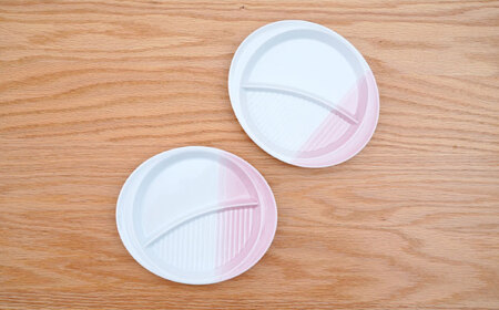 【波佐見焼】仕切り皿 ハーフカラー ピンク 2個セット【団陶器】[PB210]