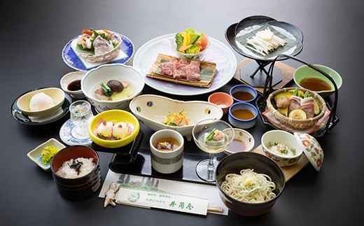 【猫啼温泉 井筒屋】夕朝食もお部屋出し！女将イチ押しの地元ブランド牛！いしかわ牛の炙り焼き香草風味焼き付（1泊2食付）ペア宿泊プ