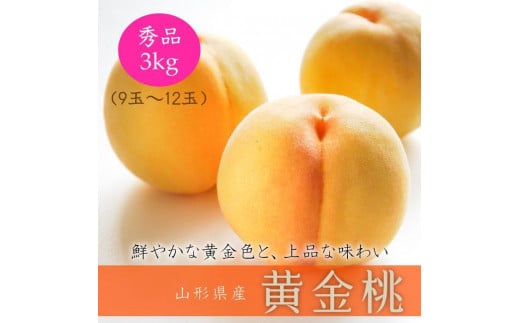 
                  【令和8年産先行受付】中山町産黄金桃3kg 秀品　※玉数おまかせ（軟らかくなる桃）
                