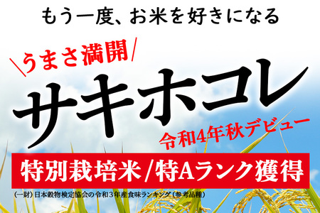 《定期便2ヶ月》令和7年産 サキホコレ特別栽培米4kg（2kg×2袋）【白米】秋田の新ブランド米 秋田県産 お米
