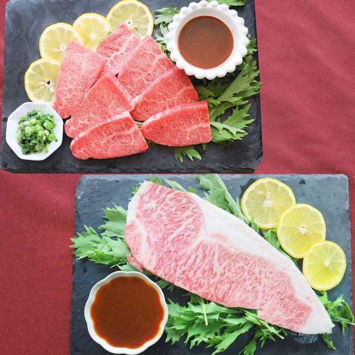 【ふるさと納税】黒毛和牛 霜降りロース ステーキ (180g)＆カルビ (250g) 焼肉 (250g) セット 計960g