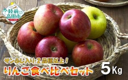 【先行予約】 米崎りんご 5kg サンふじ入り2品種以上食べ比べBOX 訳あり りんご
