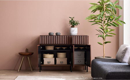 キャビネット 110cm サイドボード ルーク2 ＜オークヴィンテージナチュラル＞【モーブル／大川家具】