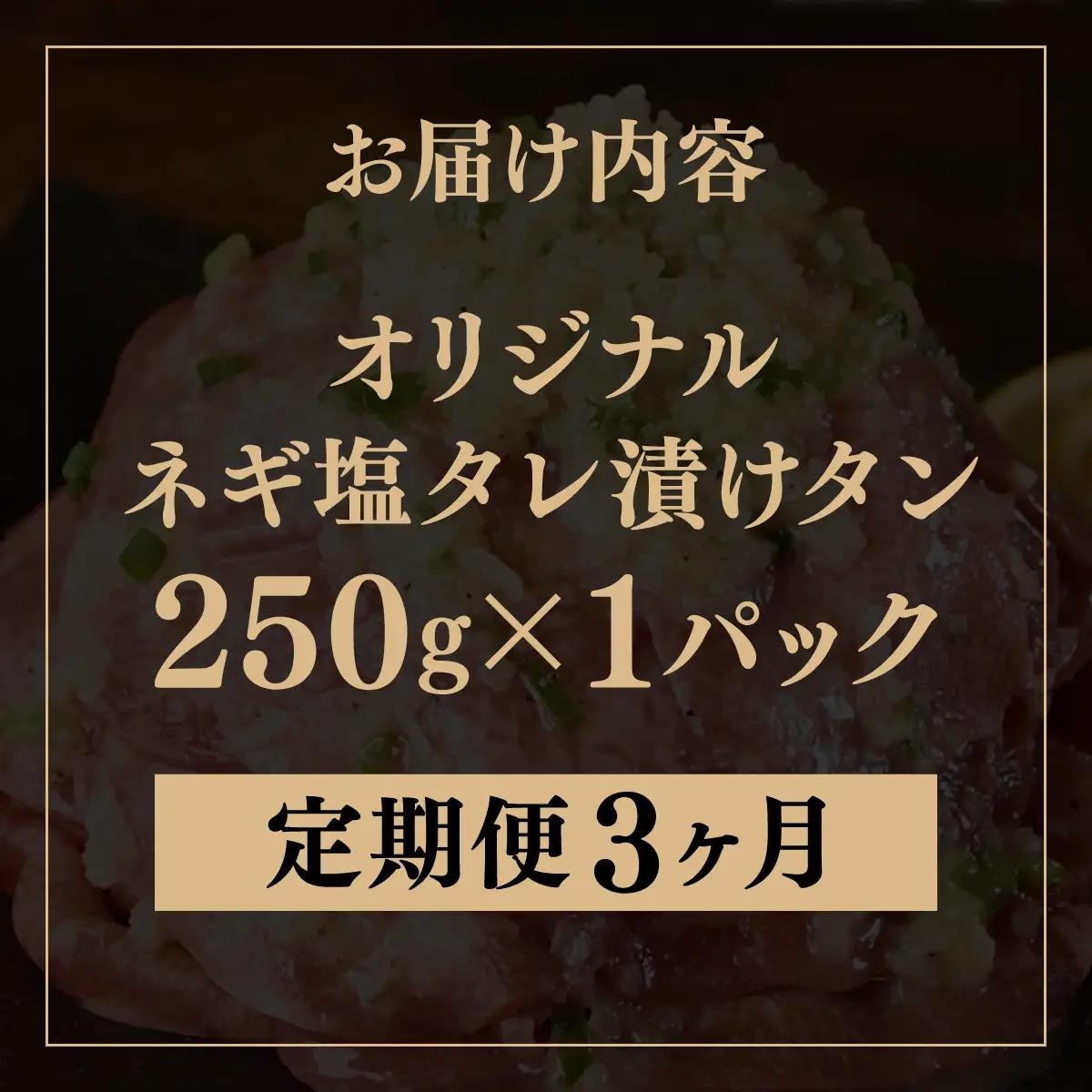 訳あり 牛タン 250g×1パック ネギ塩タレ漬け【3ヶ月定期便】 [058-t03-a036]