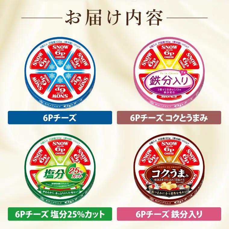 工場直送 雪印 メグミルク 6P チーズ 詰め合わせ セット 12品 人気 カルシウム 鉄分 塩分カット 食べ比べ  乳製品 加工品 冷蔵 送料無料(02-05)