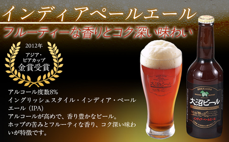  大沼ビールグラスセット (330ml4種各1本＋グラス＋350ml3種各1缶) 飲み比べ