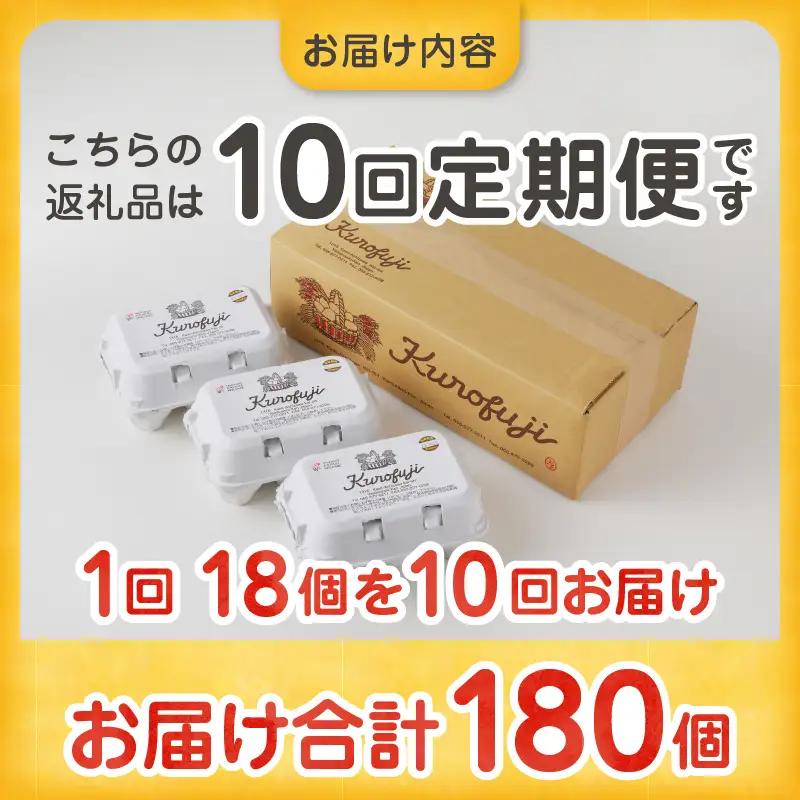 甲州放牧卵の定期便 18個×10回　F-503【卵 たまご 放牧卵 定期便】