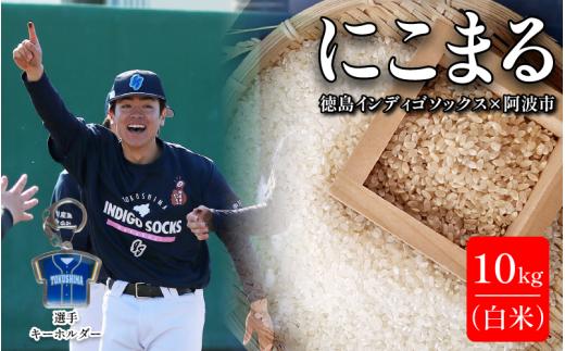 徳島 インディゴソックス グッズ キーホルダー セット お米 にこまる 10kg 白米 野球 四国アイランドリーグ 徳島県 阿波市