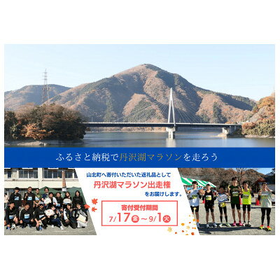 【ふるさと納税】丹沢湖マラソン10km出走権&駐車券&オリジナルTシャツ&さくらの湯利用券11月29日(日)開催【1756612】