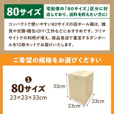 ふるさと納税 小牧市 梱包用段ボール　80サイズ　10枚(36×26.5×8cm)[206A01-03] |  | 01