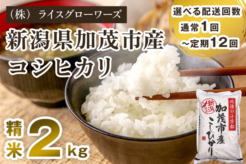 
                  【令和7年産】【選べる配送回数】新潟県加茂市産コシヒカリ 精米2kg 《順次出荷 》 定期便 隔月便 新潟県産コシヒカリ 新潟産コシヒカリ 新潟コシヒカリ 新潟県産こしひかり 新潟産こしひかり 新潟こしひかり コシヒカリ こしひかり お米 白米 米  （株）ライスグローワーズ
                