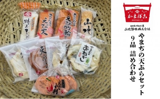 天ぷら 詰め合わせ 9品 やまぢ 蒲鉾 かまぼこ 練り物 さつま揚げ えび天 えび 海老 竹輪 ちくわ 特上天 手練り天 おねぎ たこ 野菜 小判 セット 特産品 惣菜 おかず おつまみ お酒のあて 冷蔵 ギフト お取り寄せ 山地蒲鉾 香川県 観音寺市