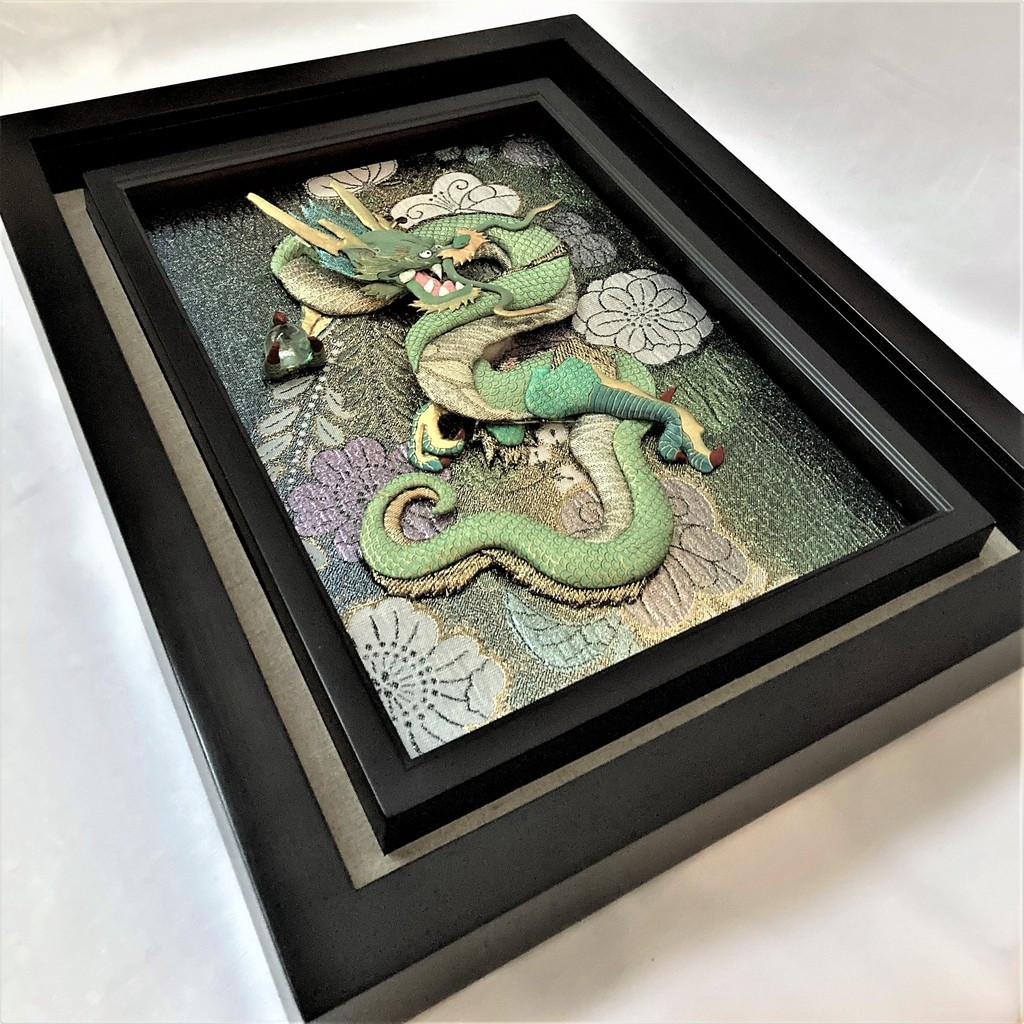 No.130 【雲龍風虎堂】押絵『青龍』（大）