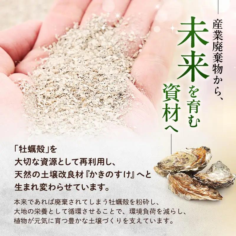 土壌改良材 かきのすけ 1.7kg×2袋 (合計3.4kg) 【村上石材工業】[ カキ殻石灰 有機石灰 牡蠣の殻 酸性土壌を中和 ミネラル豊富 肥料 園芸 家庭菜園 野菜 花 木 ] 