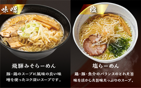 【訳あり】ラーメン3種(醤油・味噌・塩)10食 高山ラーメン 中華そば ご当地グルメ お試しセット 常温保存 お手軽 簡易包装[Q1871_u]