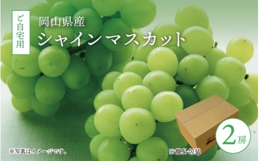 真庭市産 シャインマスカット 自宅用 2房 / (2025年9月中旬以降発送予定) ぶどう 岡山 真庭 大粒 葡萄 シャインマスカット 果物 フルーツ ブドウ 人気 数量限定 ご家庭用 皮ごと マスカット 産地直送 お買い得 新鮮 岡山名産 定番 【shinemuscat06】