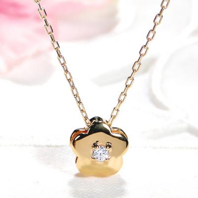 ふるさと納税 南アルプス市 ネックレス K18YG ブルーダイヤ 0.26ct ダイヤ 小花 【f171-k18yg-2】 |  | 01