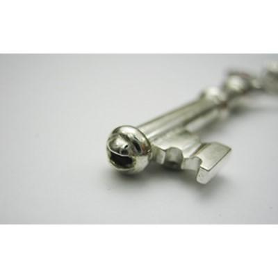 ふるさと納税 館山市 銀の笛　鍵だけど笛　ハートキーペンダント　ホイッスル　チェーン付き　ピンクサファイア　シルバー |  | 02