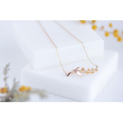 ふるさと納税 藤沢市 Mimosa K10 シトリンネックレス