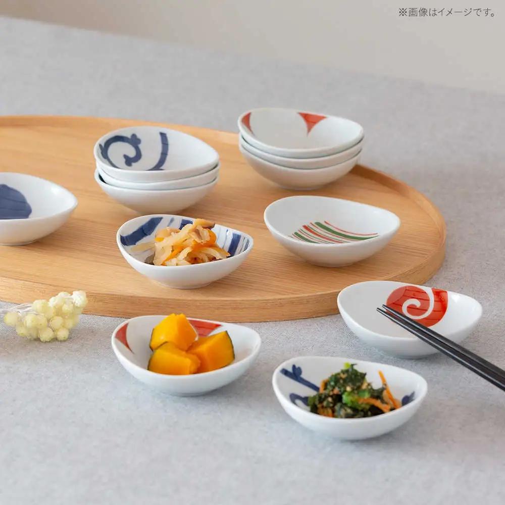 【波佐見焼】染錦絵変り 六客楕円珍味揃 ２セット 食器 ギフト【西海陶器】[OA518]