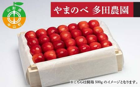 《先行予約》2026年 山形県産 やまがた紅王 特選桐箱詰 約500g やまのべ多田耕太郎のさくらんぼ F4A-1000