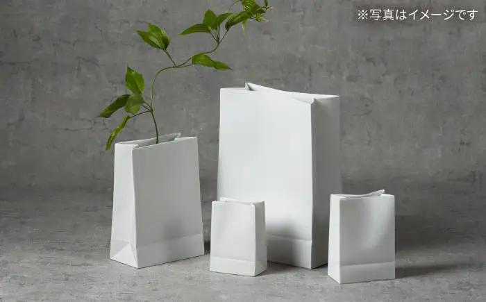 【瀬戸焼】スーパーバッグ#4 花器 ホワイト 【セラミック・ジャパン】 / 花瓶 インテリア ギフト プレゼント / 瀬戸市[BBBC022]
