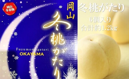冬桃がたり 桃 岡山県産 冬桃がたり【6個 約1.2kg】【早期受付】